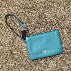 Blue Coach Wristlet